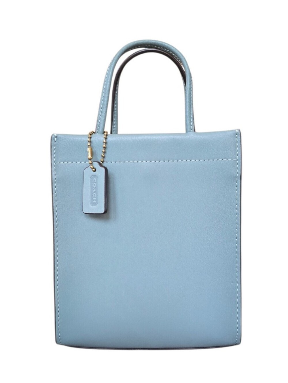Coach Cashin Sage Green Blue Leather Mini Crossbody Tote